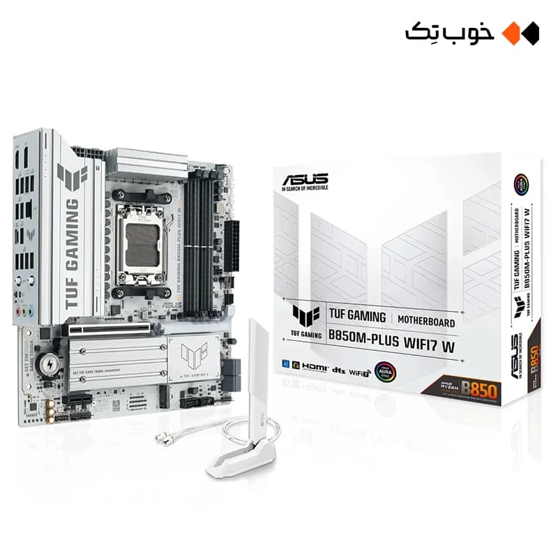 مادربرد ASUS TUF GAMING B850M-PLUS WIFI7 WHITE — تصویر ۸