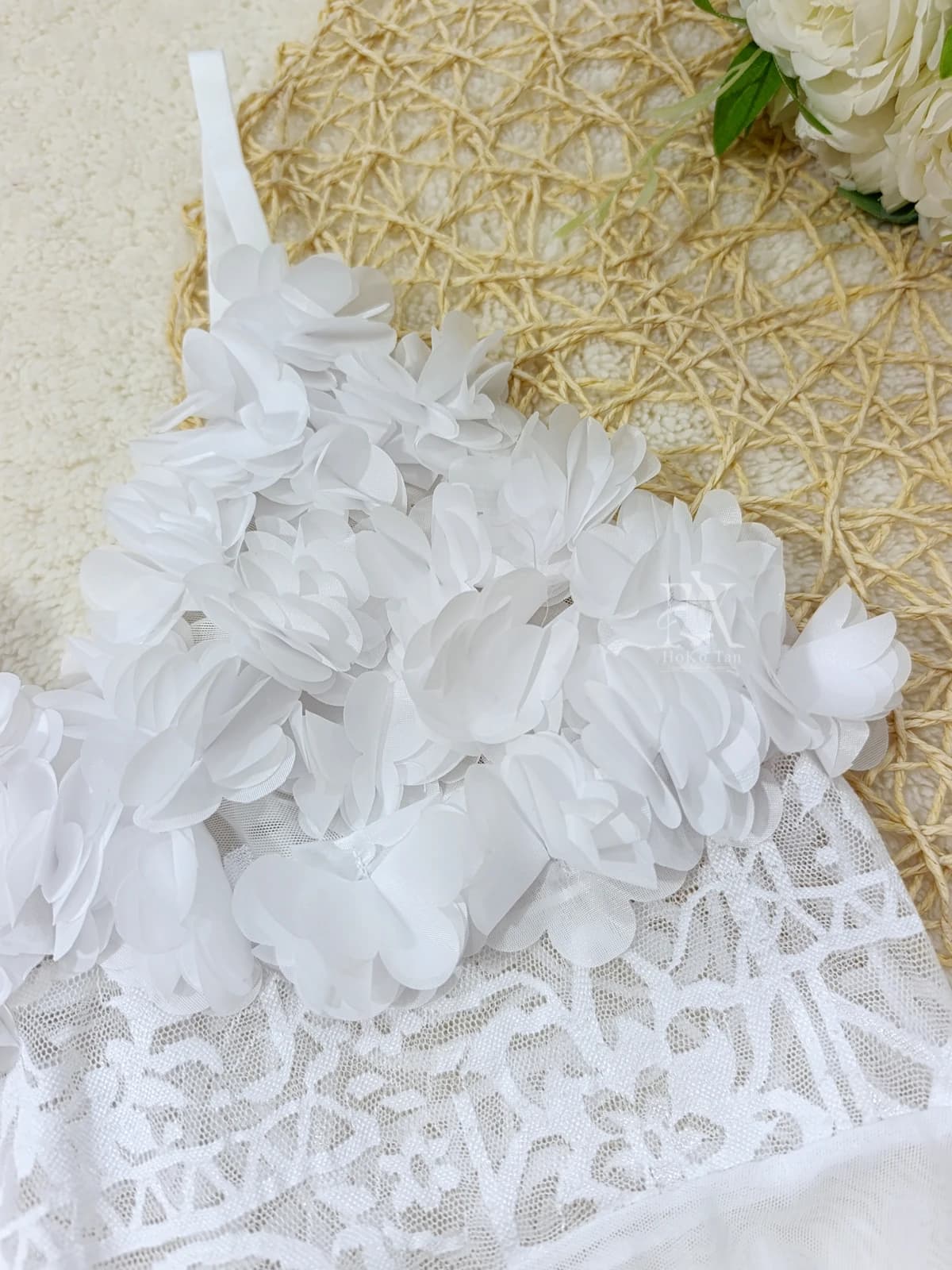 کاستوم عروس فانتزی حریر شکوفه ای کد 140 — تصویر ۵
