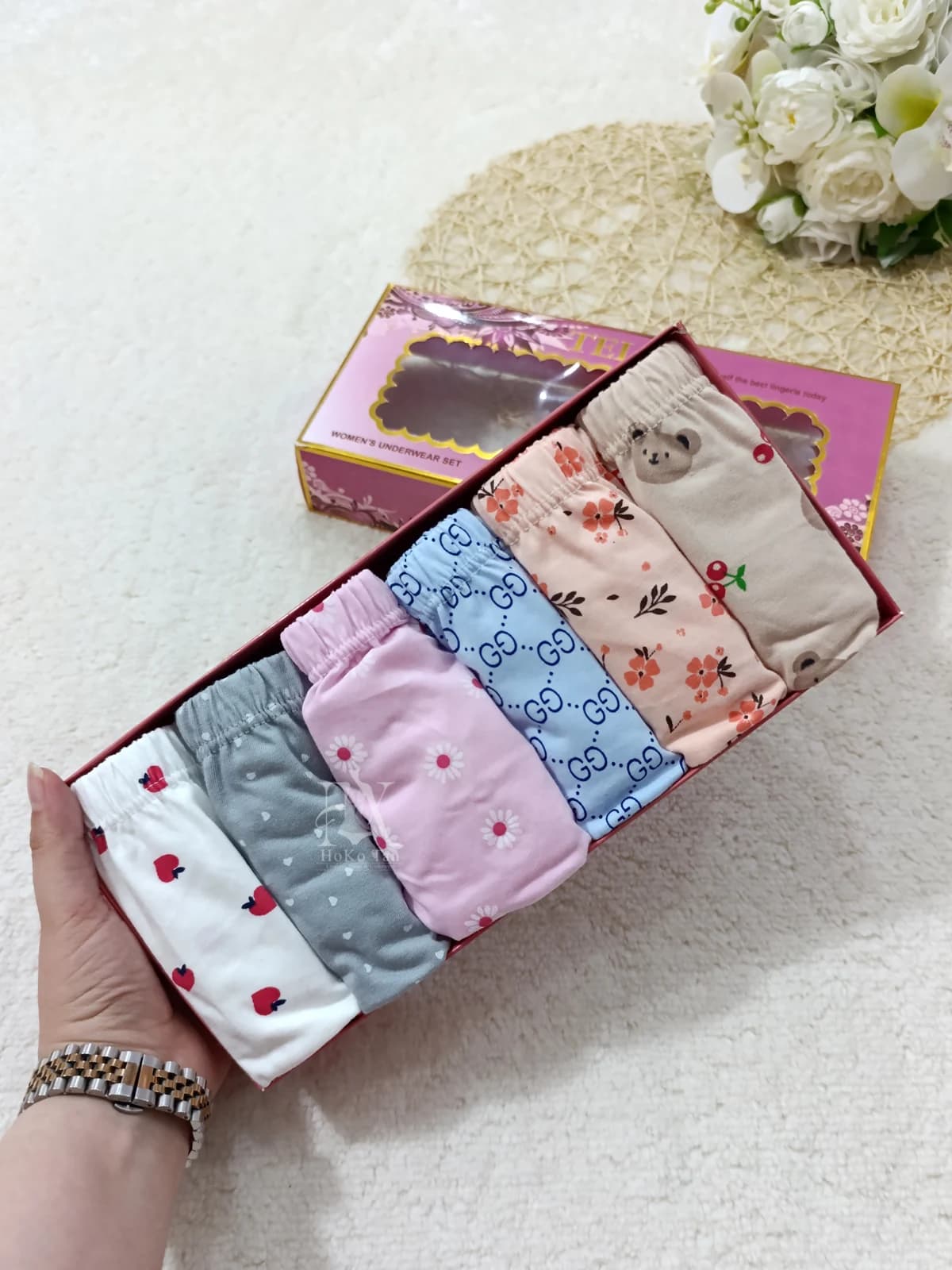 پک شورت زنانه لیفه ای 6 عددی نخ پنبه کد 109