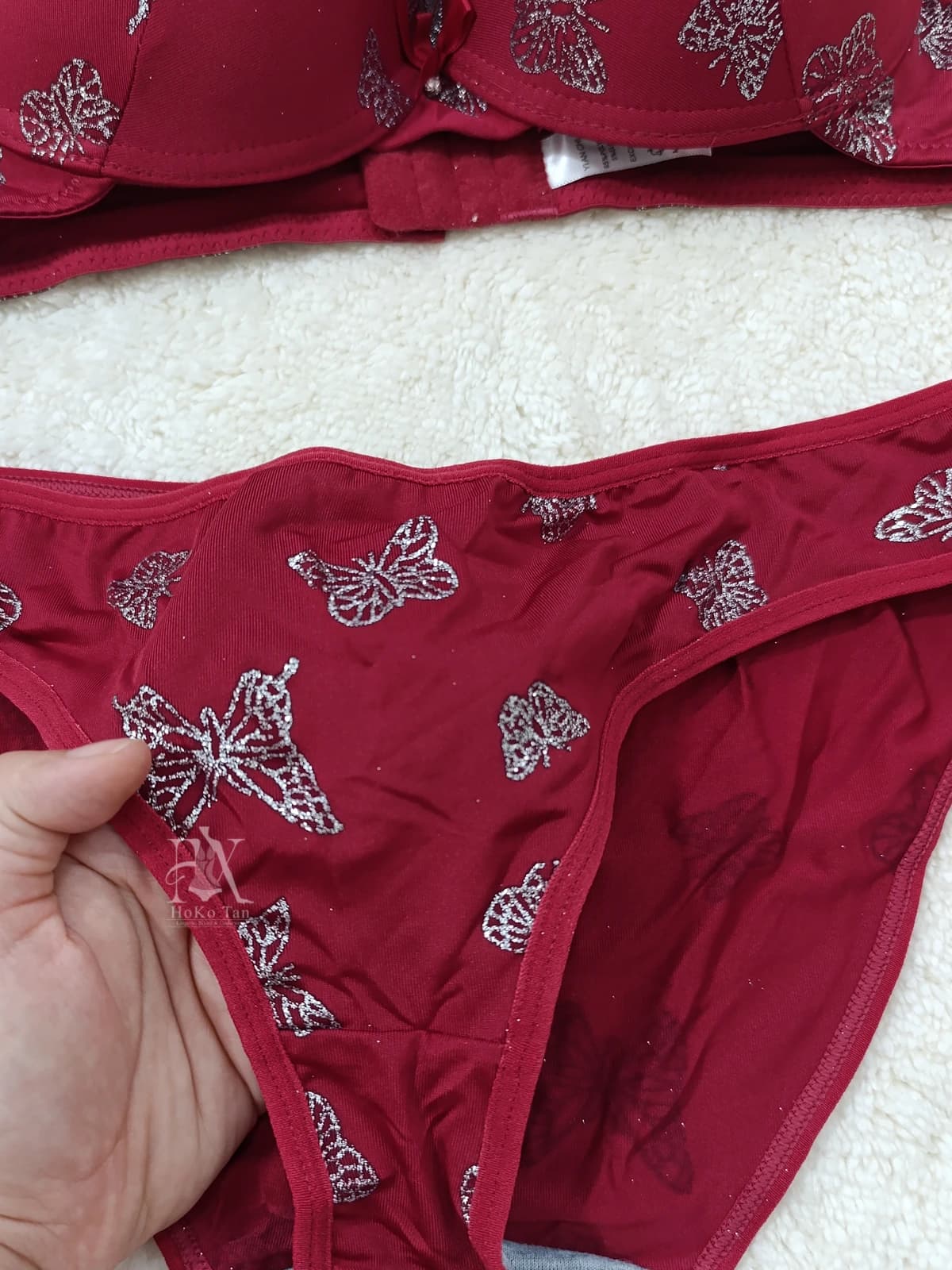 ست شورت و سوتین اسفنجی هارنس دار پروانه کد 67 — تصویر ۳