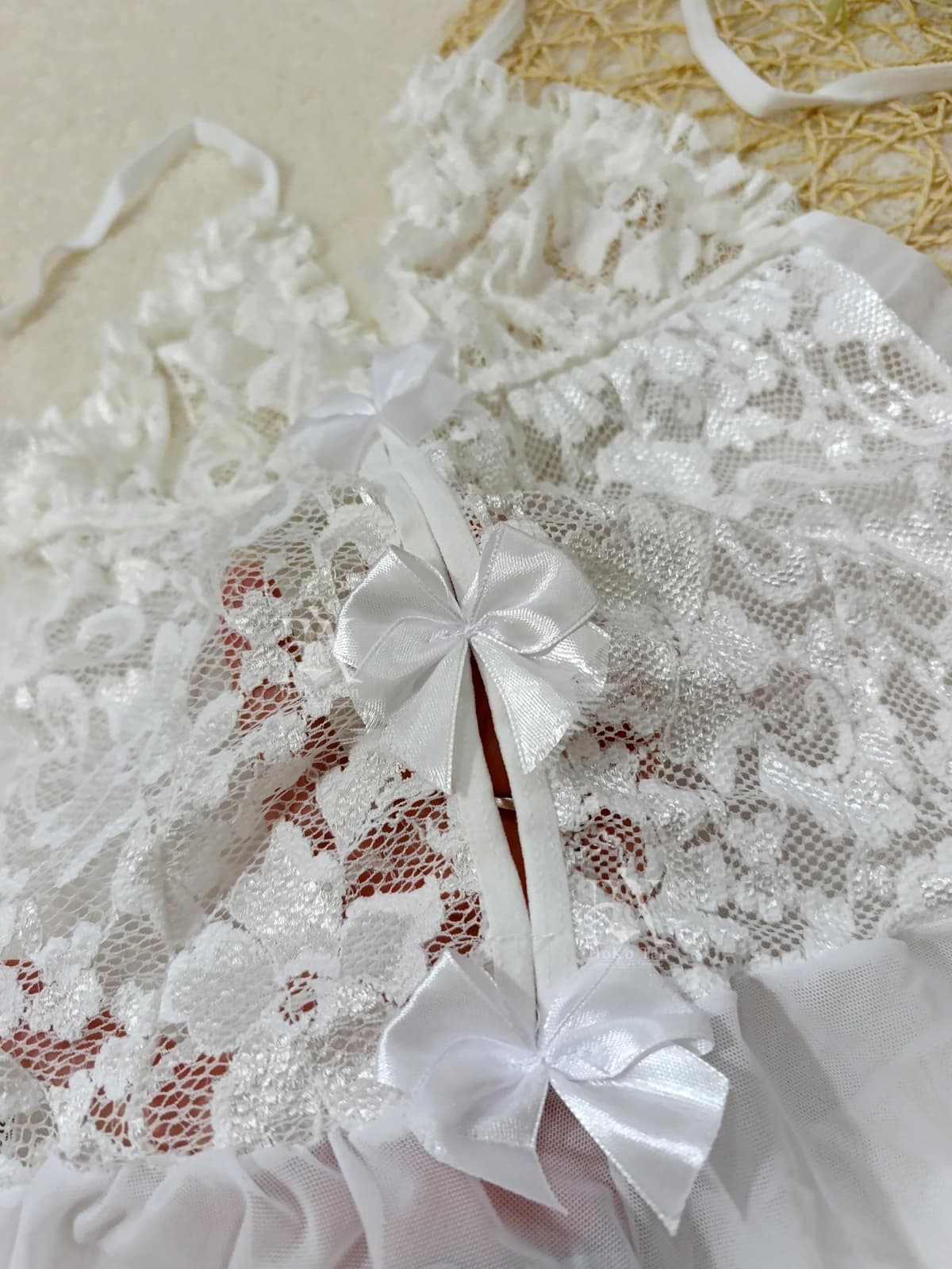 کاستوم عروس فانتزی پاپیونی رنگ سفید کد 127 — تصویر ۵