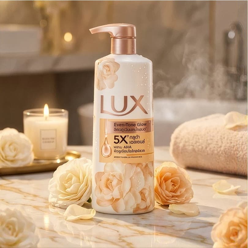 شامپو بدن درخشان کننده پوست لوکس Lux Even Tone Glow — تصویر ۲