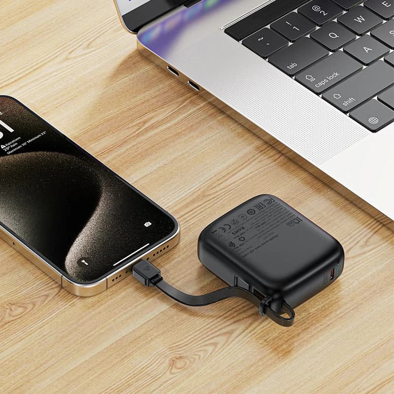 پاوربانک 10000 ایس فست ACEFAST M15 توان 20 وات همراه با کابل متصل — تصویر ۵