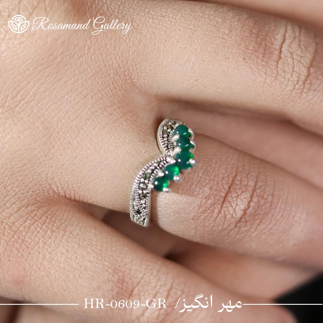 انگشتر نقره مهر انگیز HR-0609-CD — تصویر ۲
