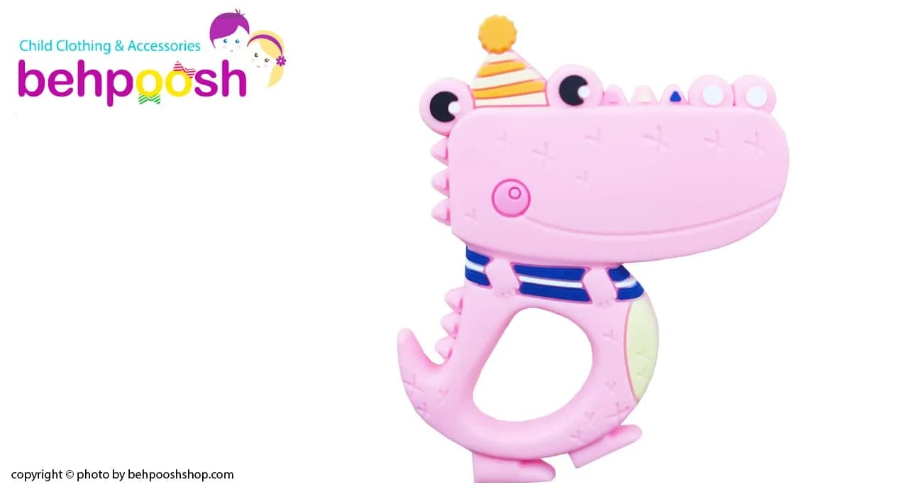دندان گیر دستگیره دار مدل تمساح کلاه دار baby toys — تصویر ۳