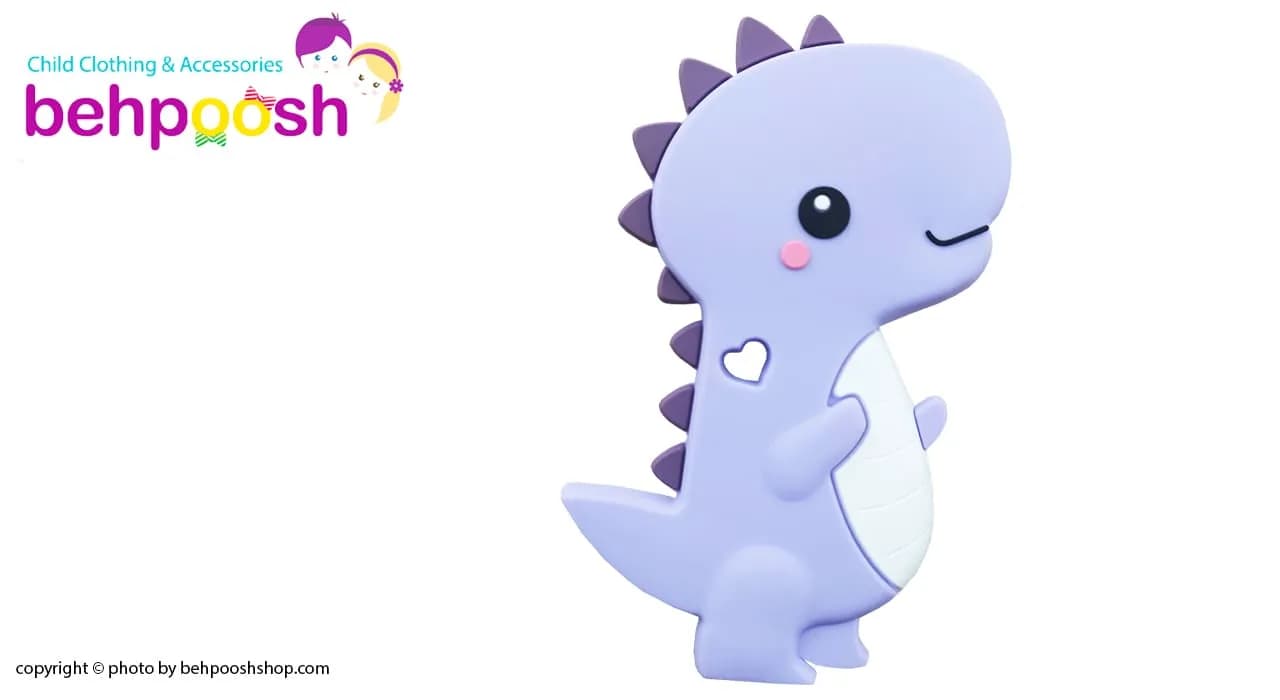 دندان گیر دستگیره دار مدل دایناسور قلبی baby toys — تصویر ۴