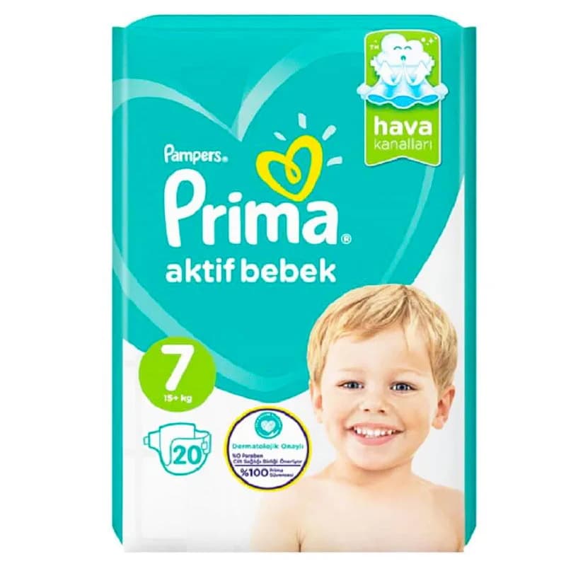 پوشک 20 عددی سايز 7 پریما ترک Prima