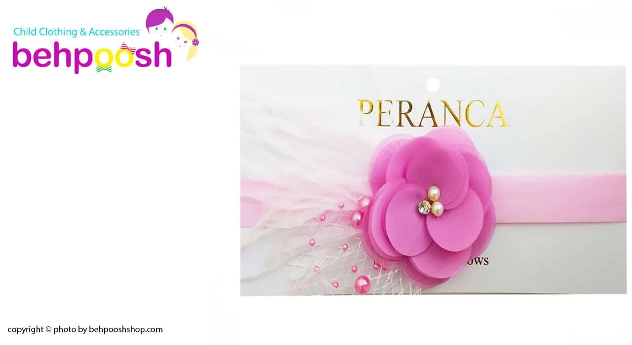 هدبند دخترانه گل دار مرواریدی Perance hairbows — تصویر ۵