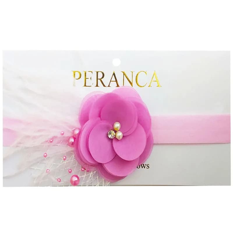 هدبند دخترانه گل دار مرواریدی Perance hairbows