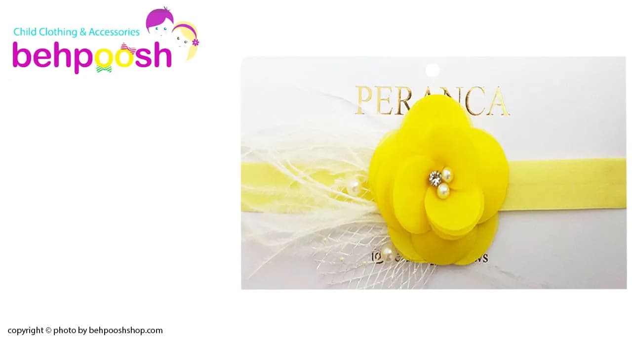 هدبند دخترانه گل دار مرواریدی Perance hairbows — تصویر ۳
