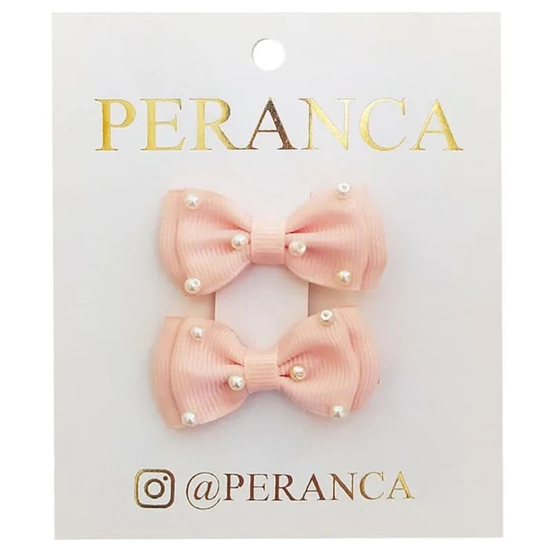 گیره سر دوتایی دخترانه طرح پاپیونی Perance hairbows