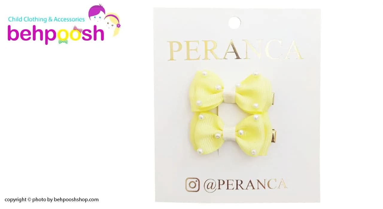 گیره سر دوتایی دخترانه طرح پاپیونی Perance hairbows — تصویر ۲