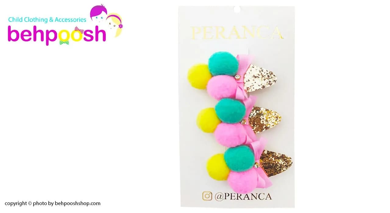 گیره مو دخترانه طرح بستنی و پاپیون Perance hairbows — تصویر ۴