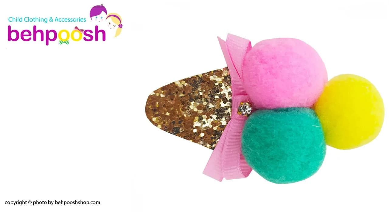گیره مو دخترانه طرح بستنی و پاپیون Perance hairbows — تصویر ۳