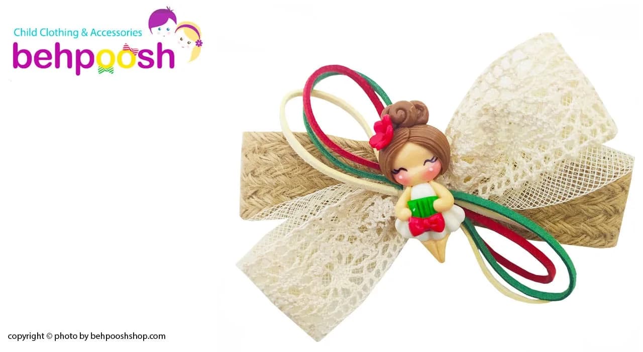 گیره سر دخترانه عروسکی کنفی Perance hairbows — تصویر ۳