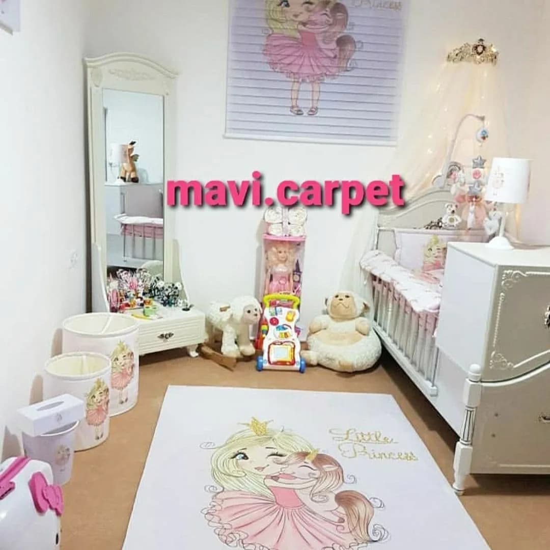 فرش اتاق کودک دخترانه طرح پرنسس ماوی كارپت Mavi Carpet — تصویر ۳