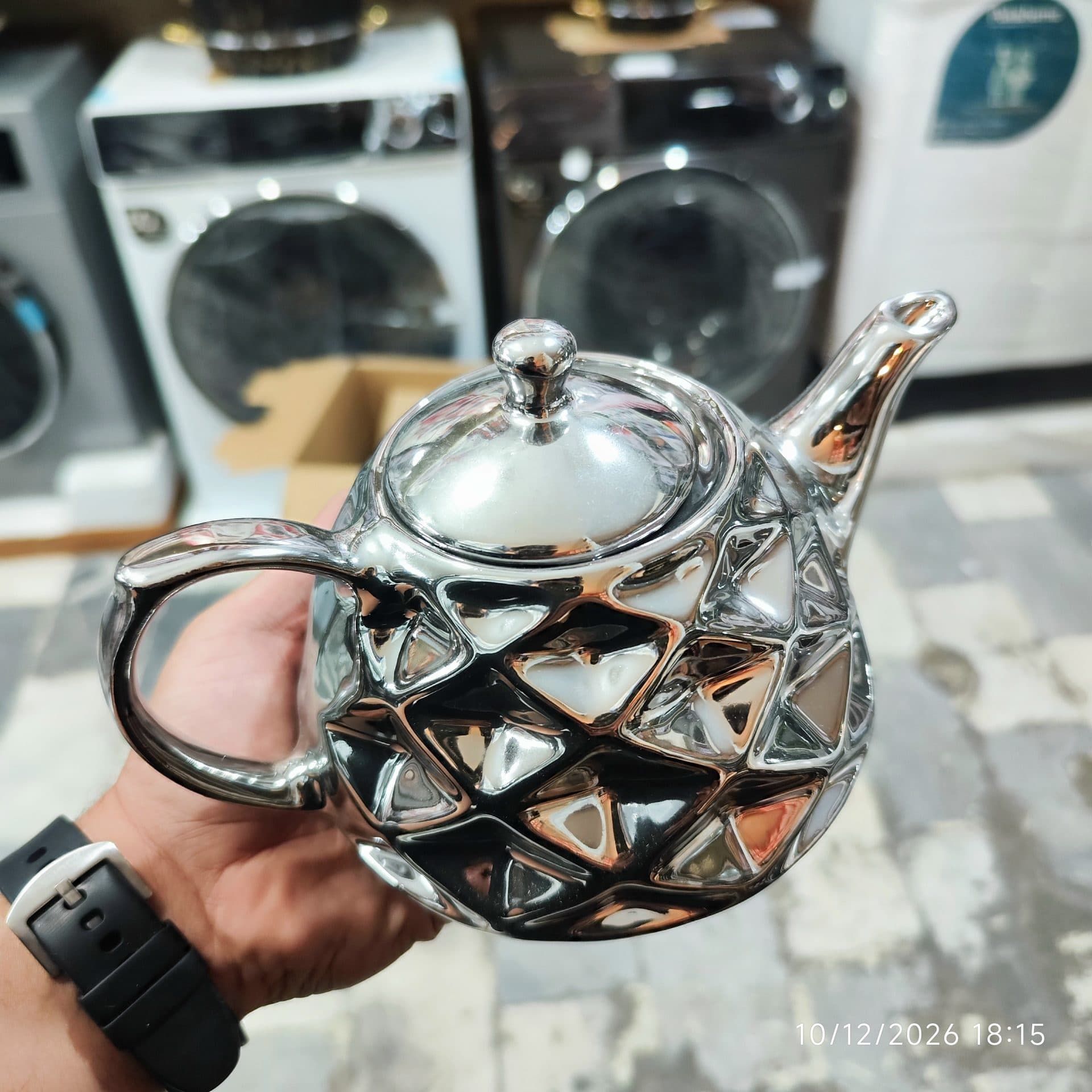 سماور گازی بدون کوره همراه قوری برند پرنس PERANS ظرفیت 6 لیتر — تصویر ۵