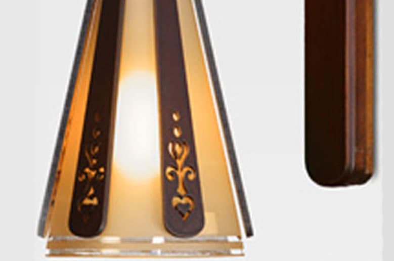 دیوارکوب چوبی کلاب — تصویر ۳