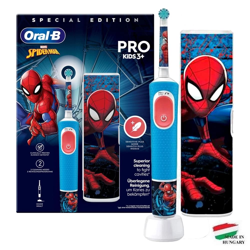 مسواک برقی کودک اورال بی اسپایدرمن مدل PRO KIDS 3+ (SPIDER MAN)