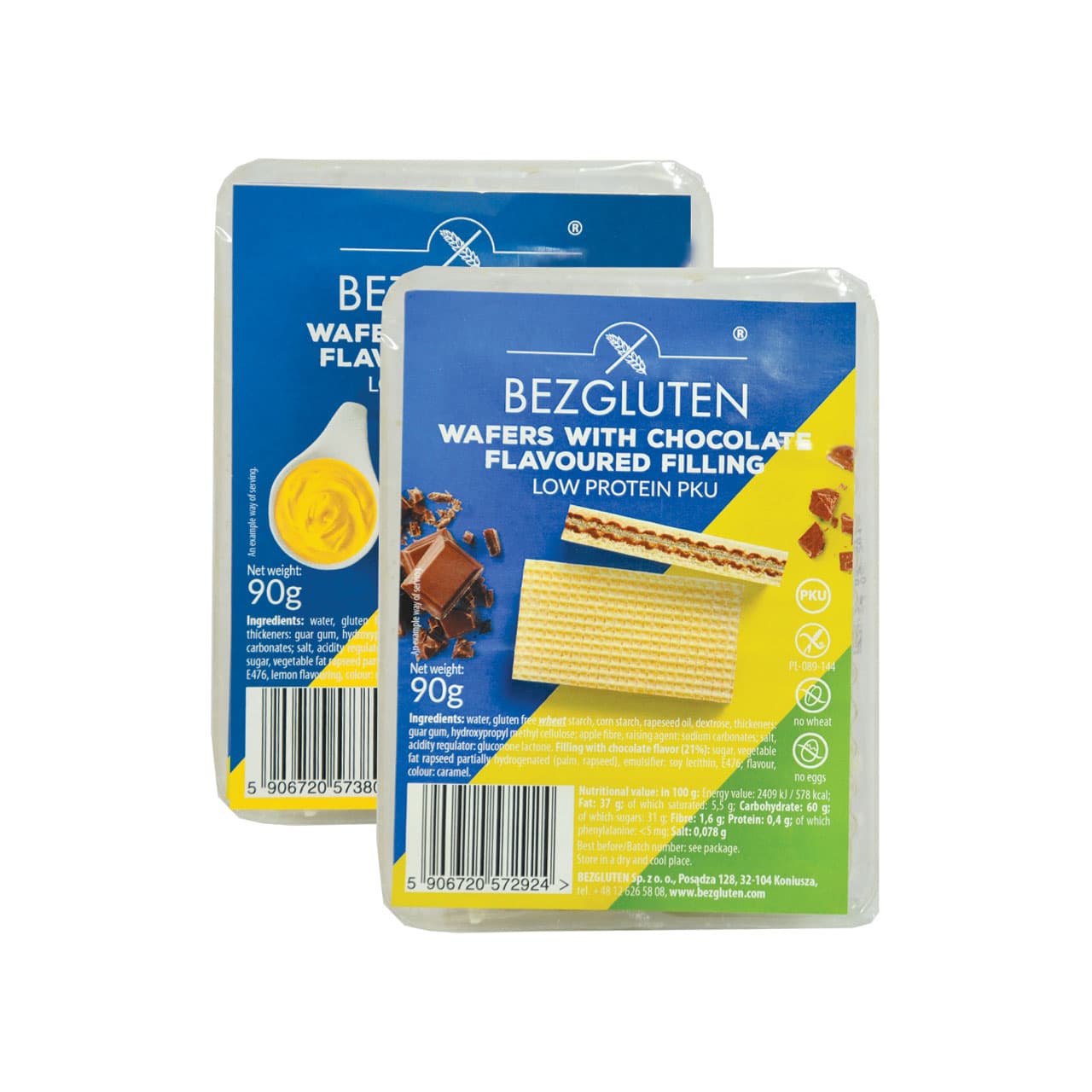 ویفر شکلاتی کم پروتئین بدون گلوتن بزگلوتن – Bezgluten — تصویر ۲
