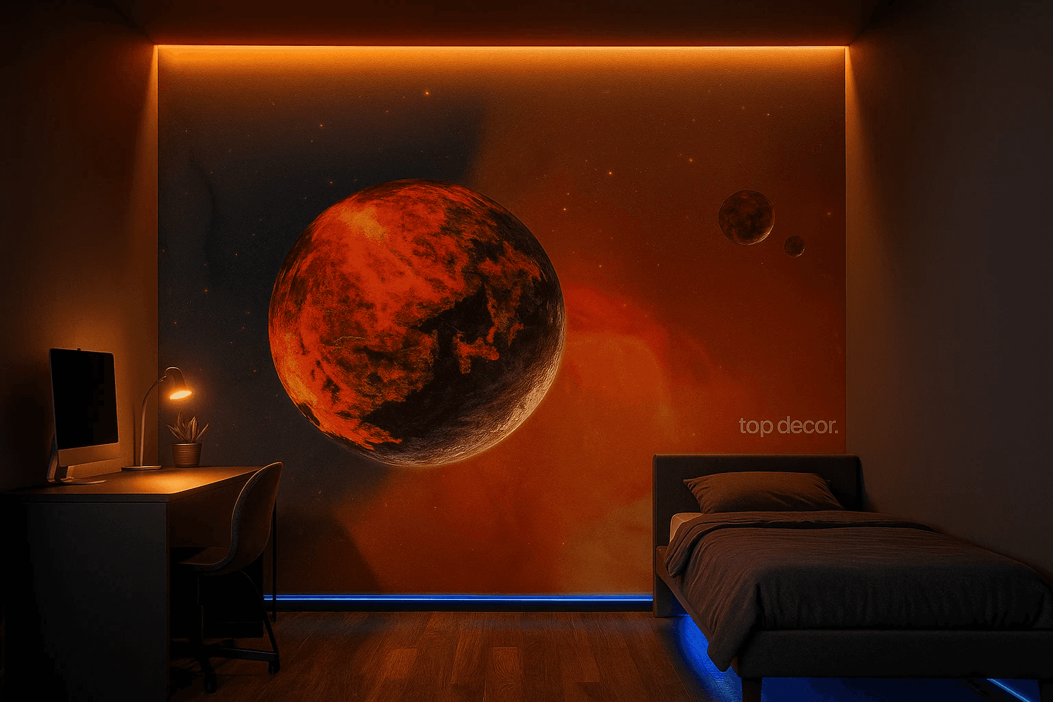 پوستر دیواری طرح سیاره و کهکشان — تصویر ۲