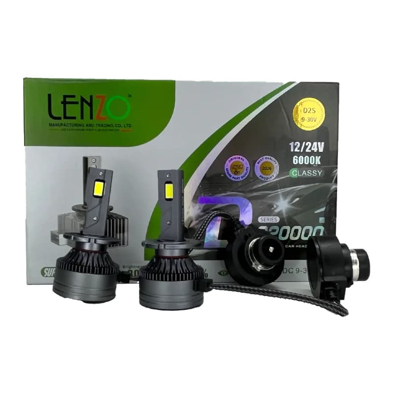 هدلایت خودرو خارجی پایه D2S برند لنزو