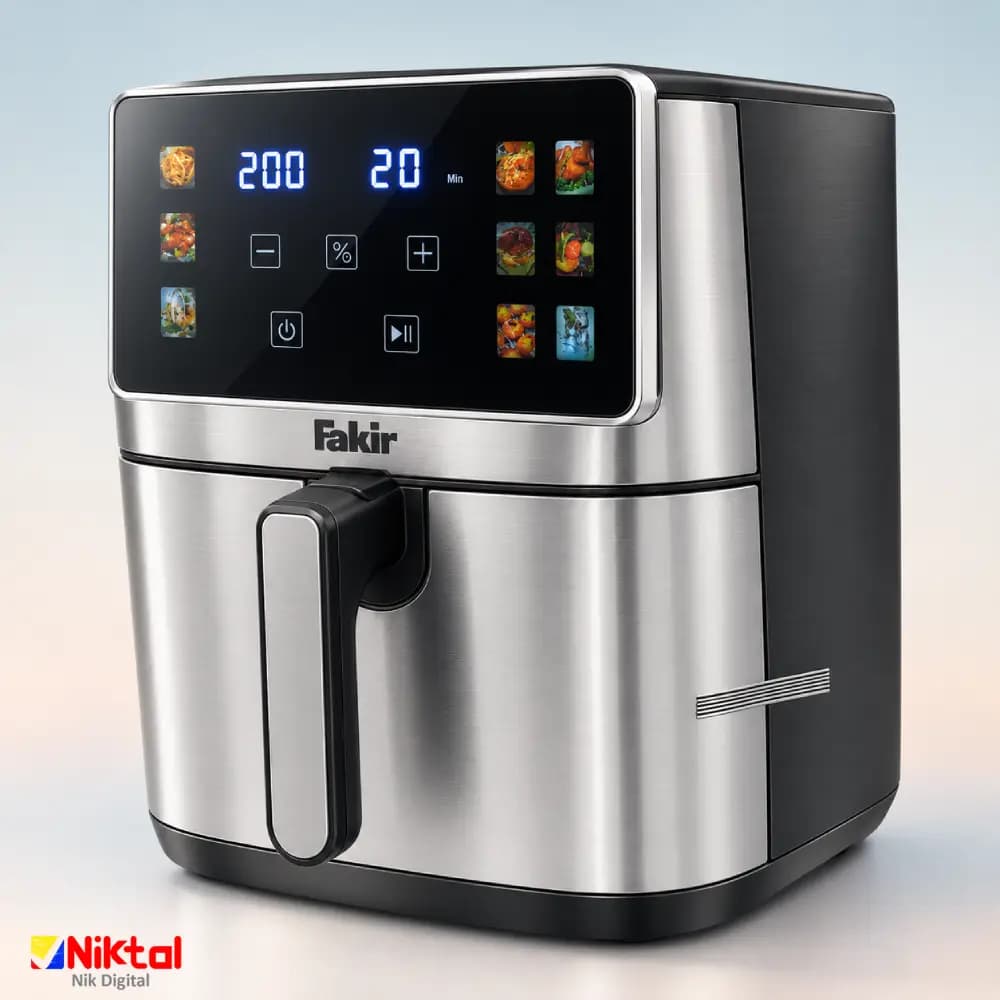 سرخ کن بدون روغن فاکیر مدل FK-26A | ظرفیت ۱۰ لیتر توان ۲۱۰۰ وات — تصویر ۳