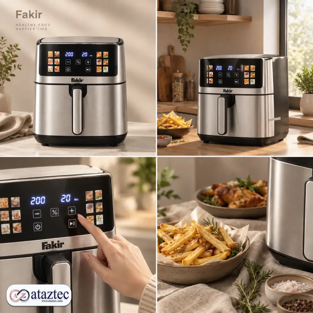 سرخ کن بدون روغن فاکیر مدل FK-26A | ظرفیت ۱۰ لیتر توان ۲۱۰۰ وات — تصویر ۷