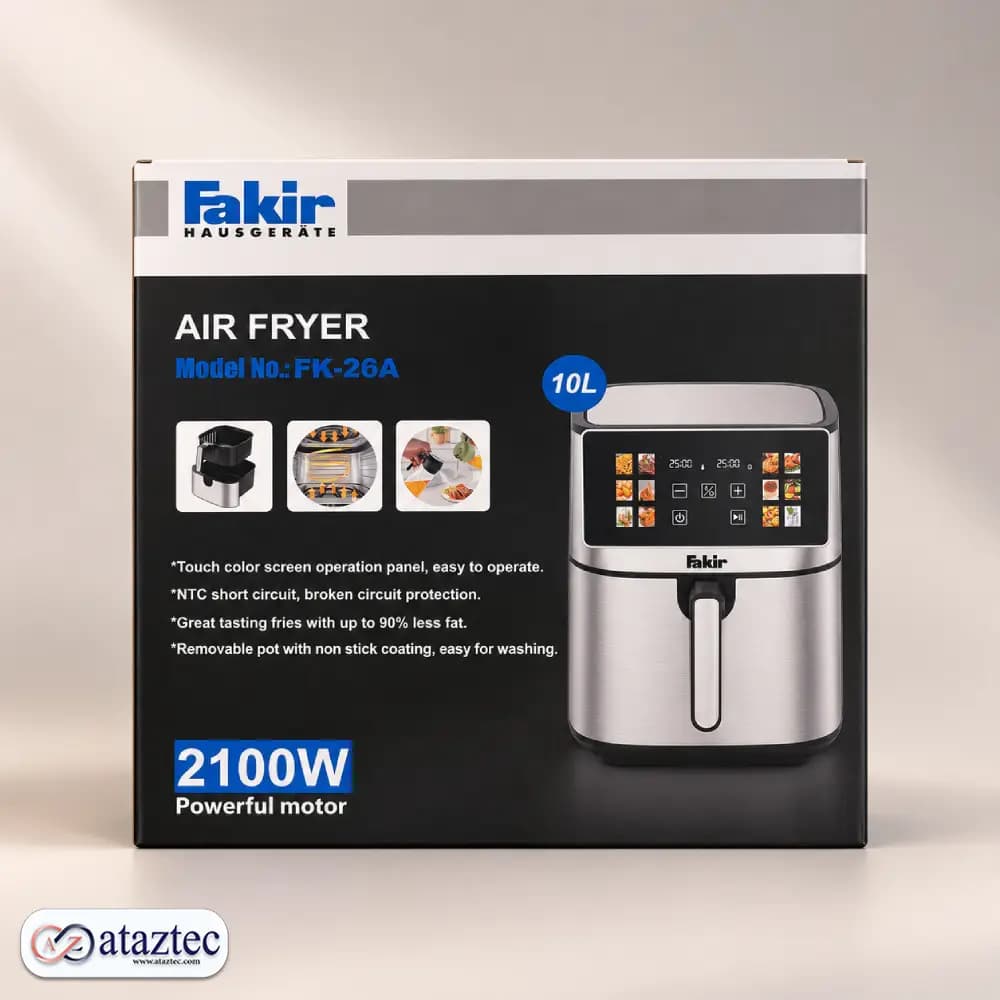 سرخ کن بدون روغن فاکیر مدل FK-26A | ظرفیت ۱۰ لیتر توان ۲۱۰۰ وات — تصویر ۶