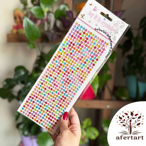 نگین چسبی طرح دایره رنگی