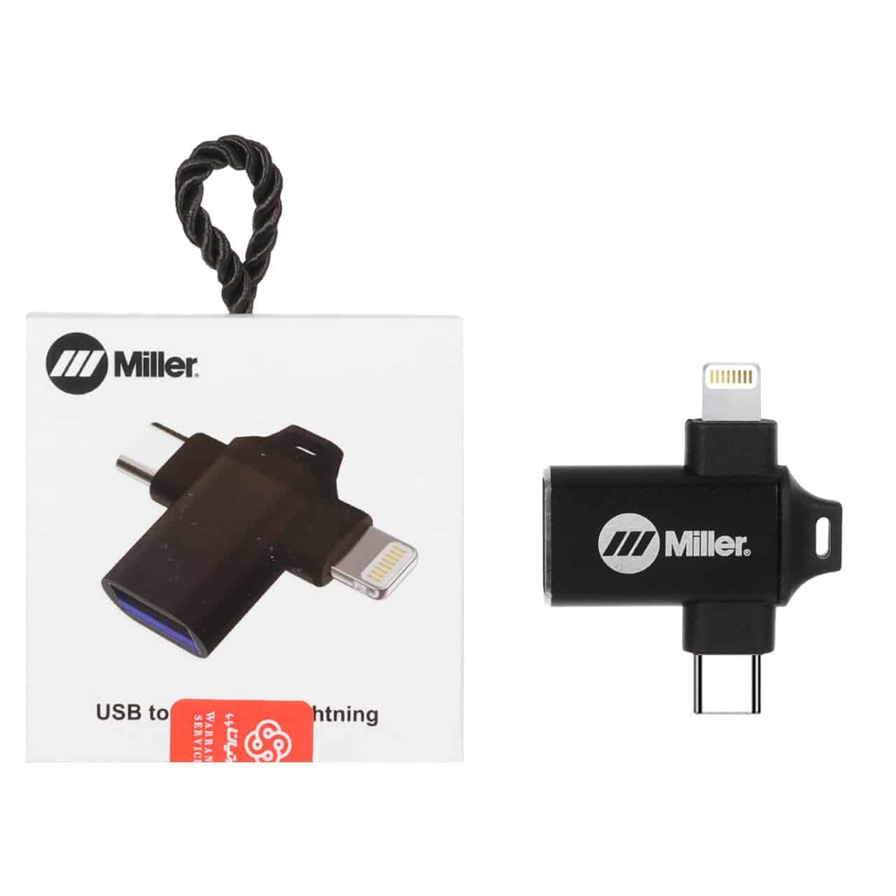 تبدیل Miller USB TO Type-C / Lightning مدل MO-210 – مشکی (گارانتی پارتیان پایا)