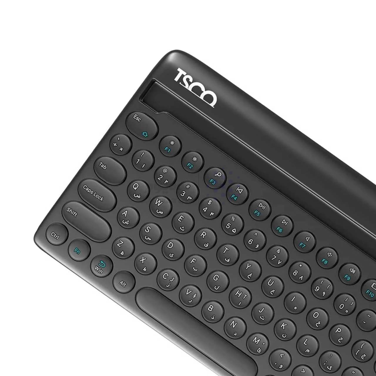 کیبورد بی سیم TSCO مدل TK 7322BT – مشکی — تصویر ۹