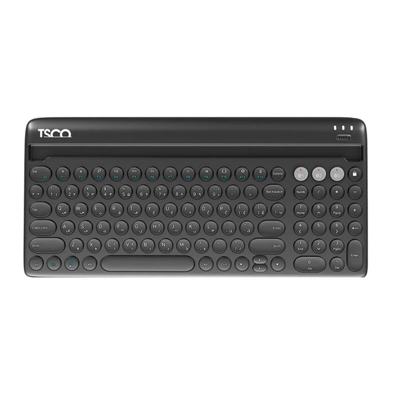 کیبورد بی سیم TSCO مدل TK 7322BT – مشکی — تصویر ۷