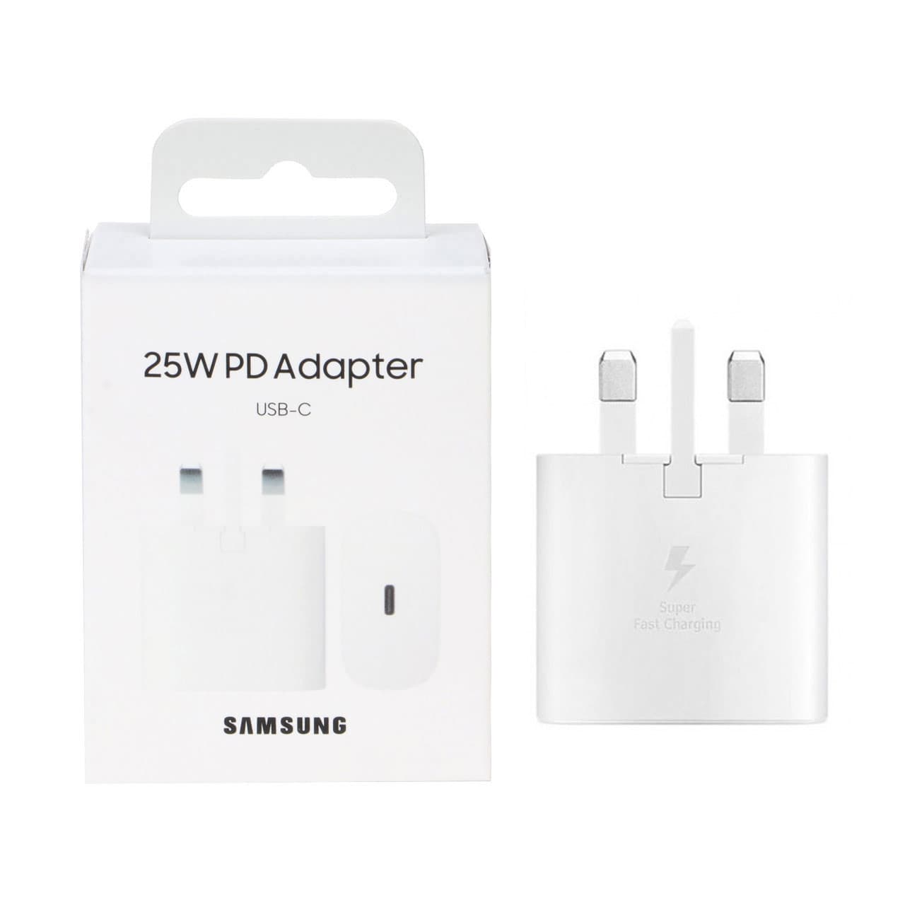 شارژر سه پین SAMSUNG 25W ch-hi+ TA800 ( فست و PD) سفید DST ( شش ماهه شرکتی)