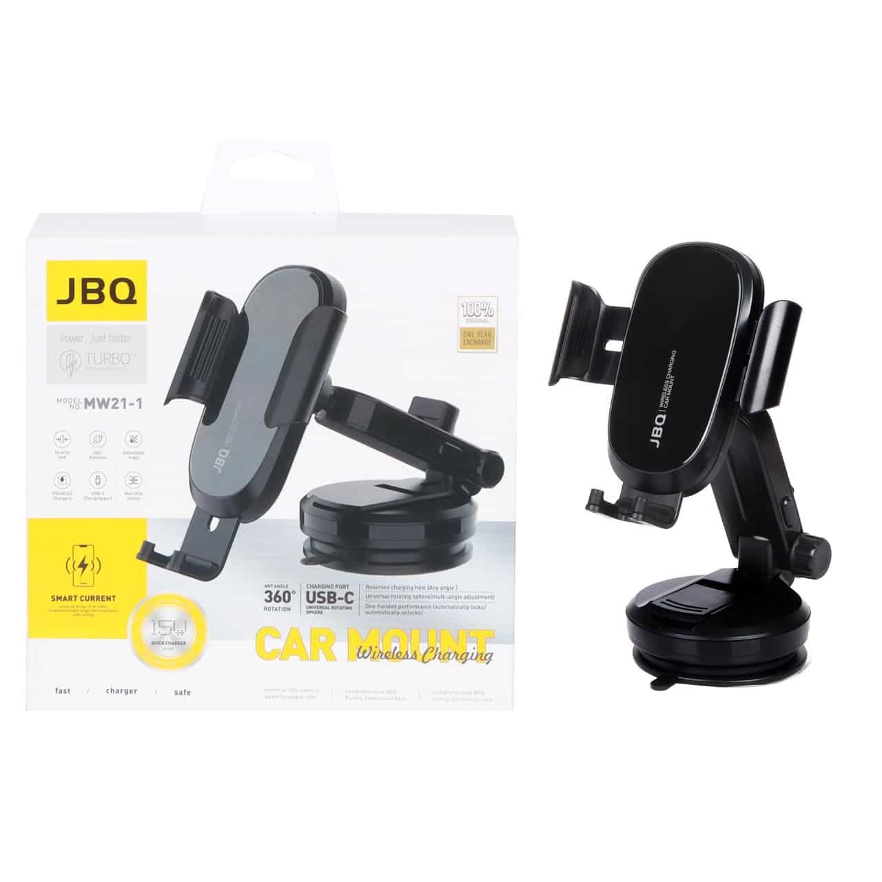 هولدر و شارژر وایرلس JBQ مدل MW21-1 – مشکی (گارانتی شش ماهه رصاصی)