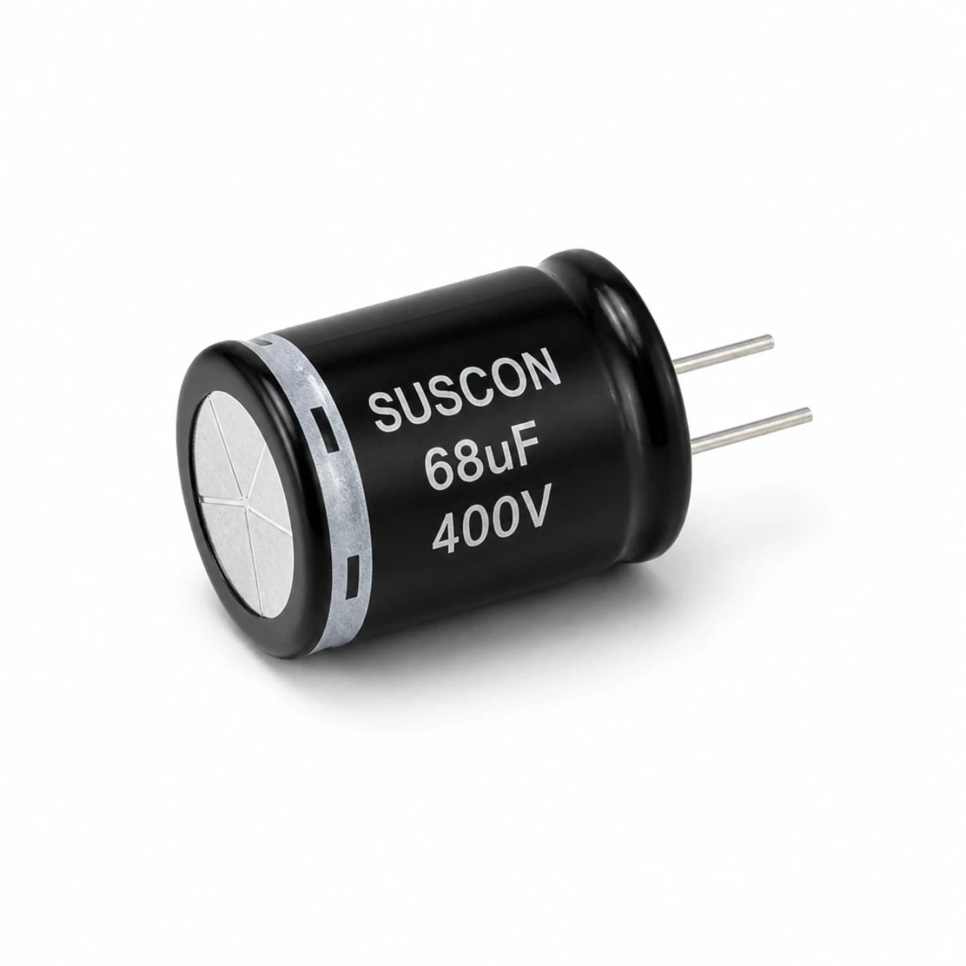 خازن الکترولیتی ساسکان مدل SUSCON 68uF 400V 18×20mm — تصویر ۲