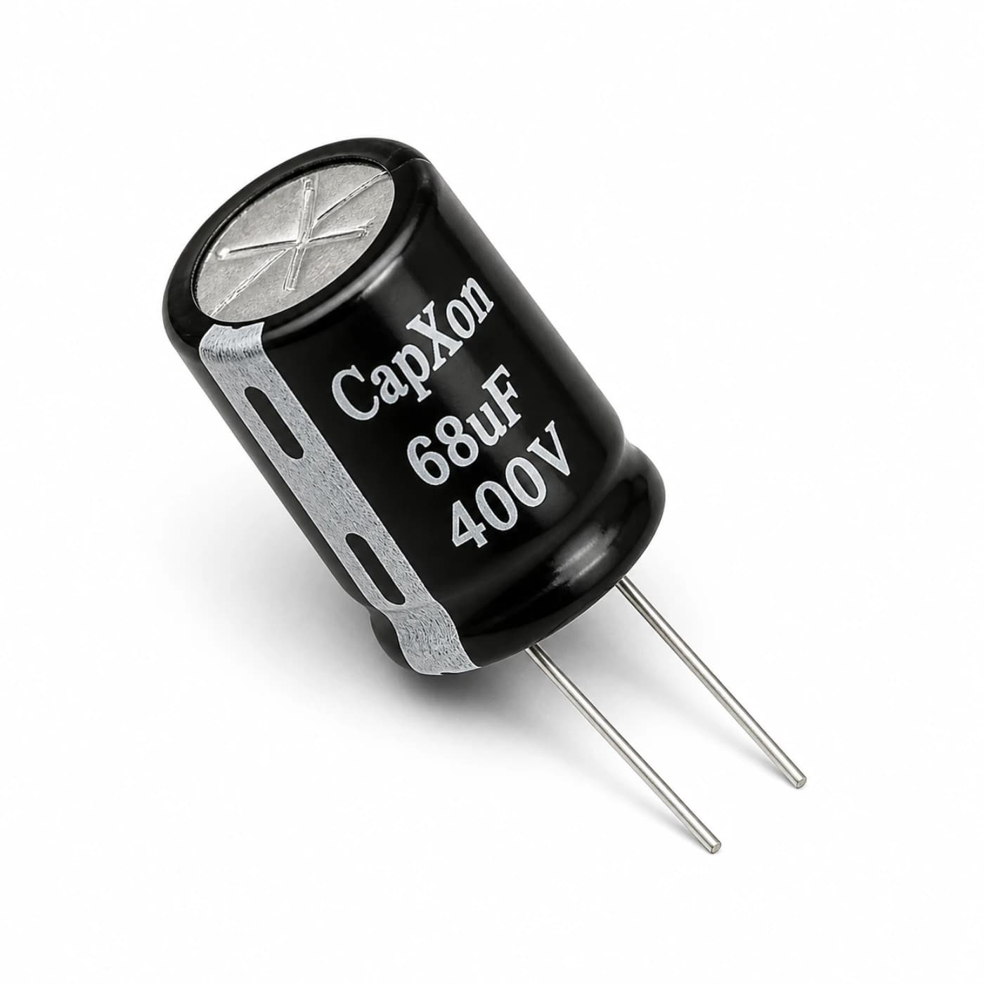 خازن الکترولیتی کپکسون مدل CAPXON 68uF 400V 18×20mm — تصویر ۲