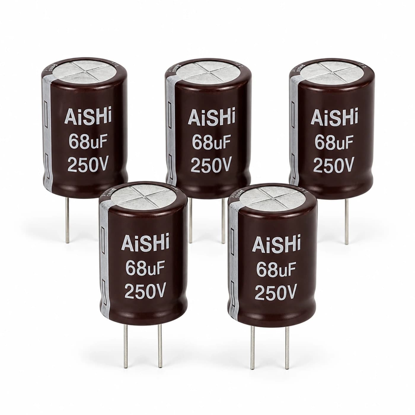 خازن الکترولیتی آیشی مدل AISHI 68uF 250V 16×20mm — تصویر ۲