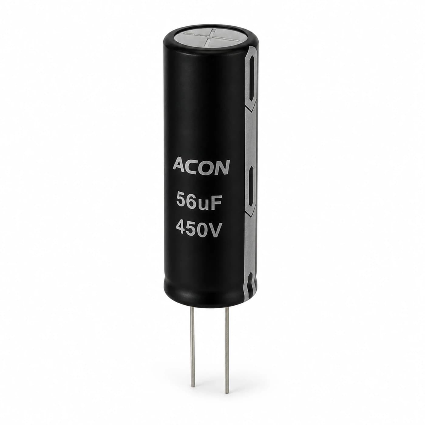 خازن الکترولیتی آکون مدل ACON 56uF 450V 10×45mm — تصویر ۲
