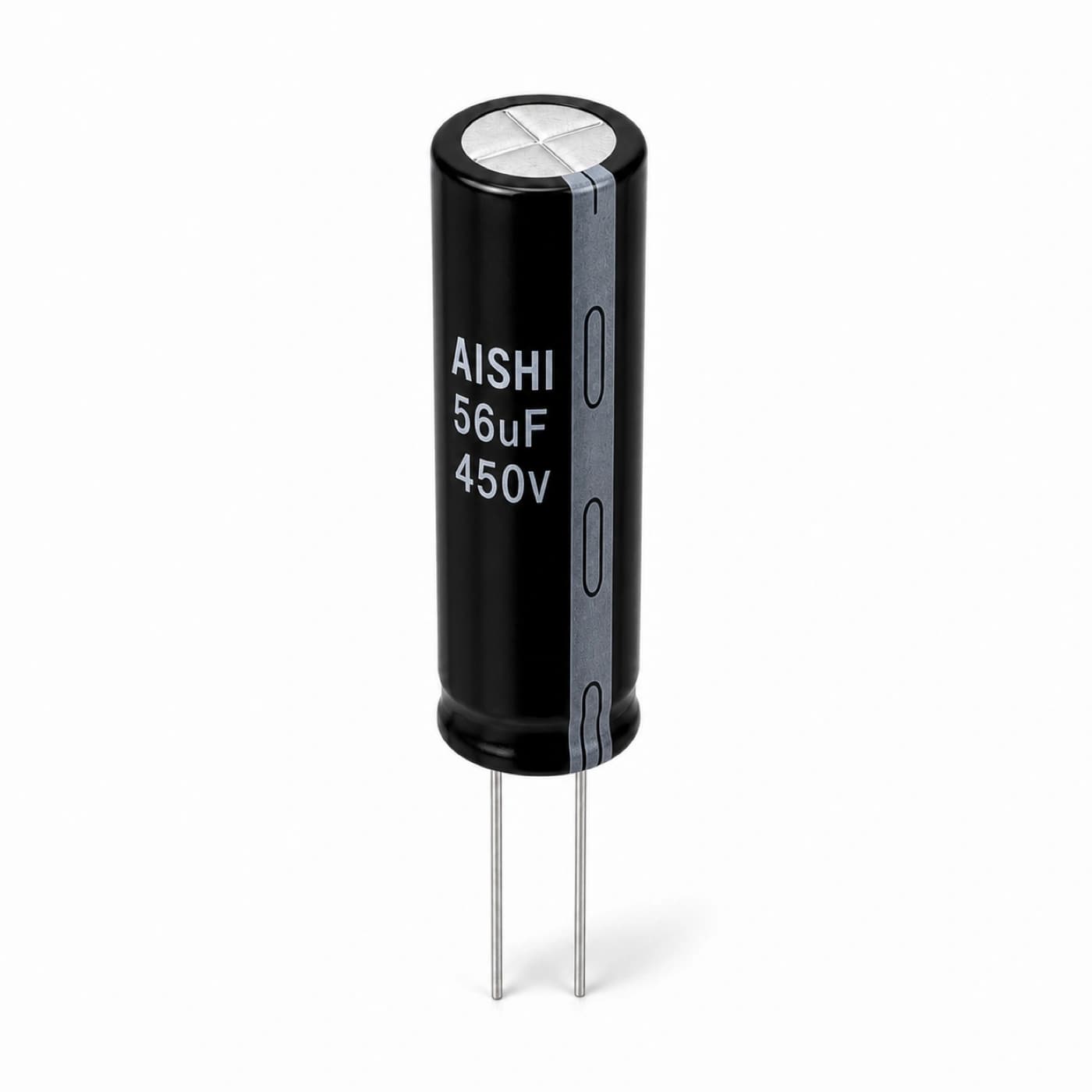 خازن الکترولیتی آیشی مدل AISHI 56uF 450V 10×45mm — تصویر ۲
