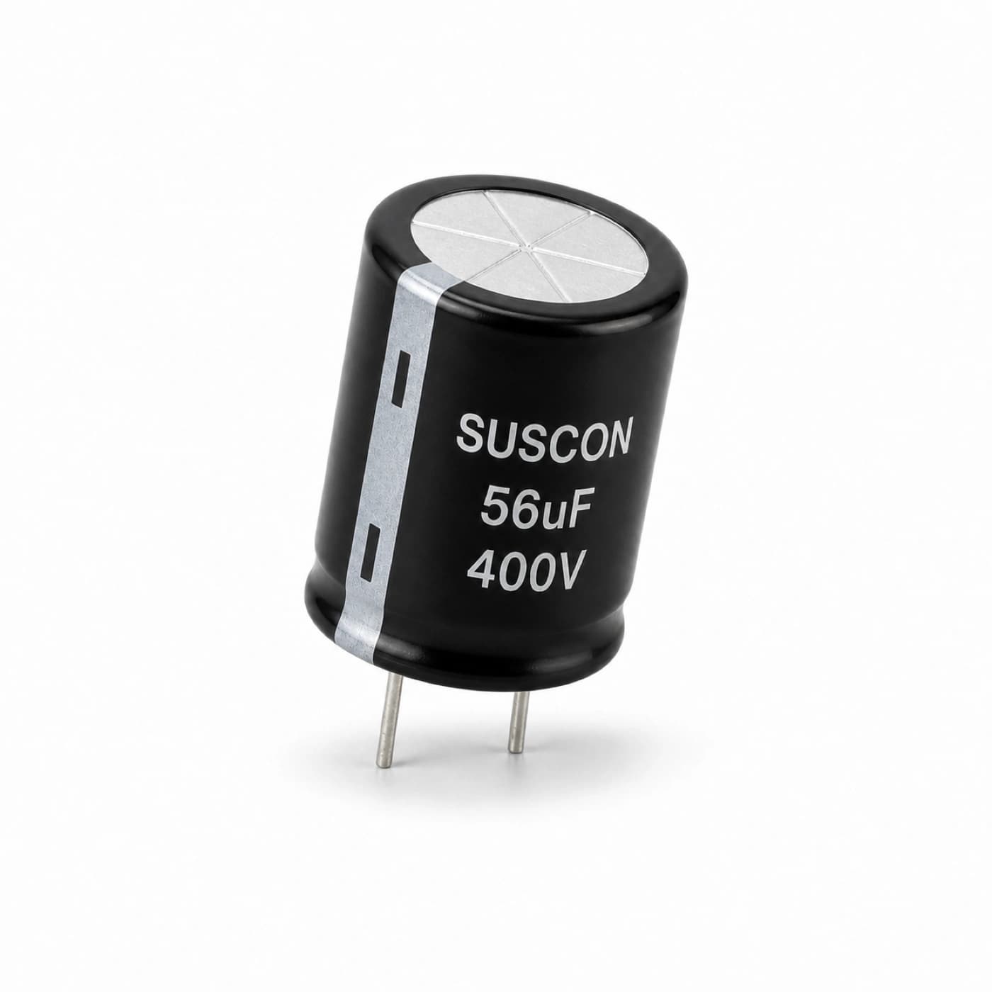 خازن الکترولیتی ساسکان مدل SUSCON 56uF 400V 16×20mm — تصویر ۲