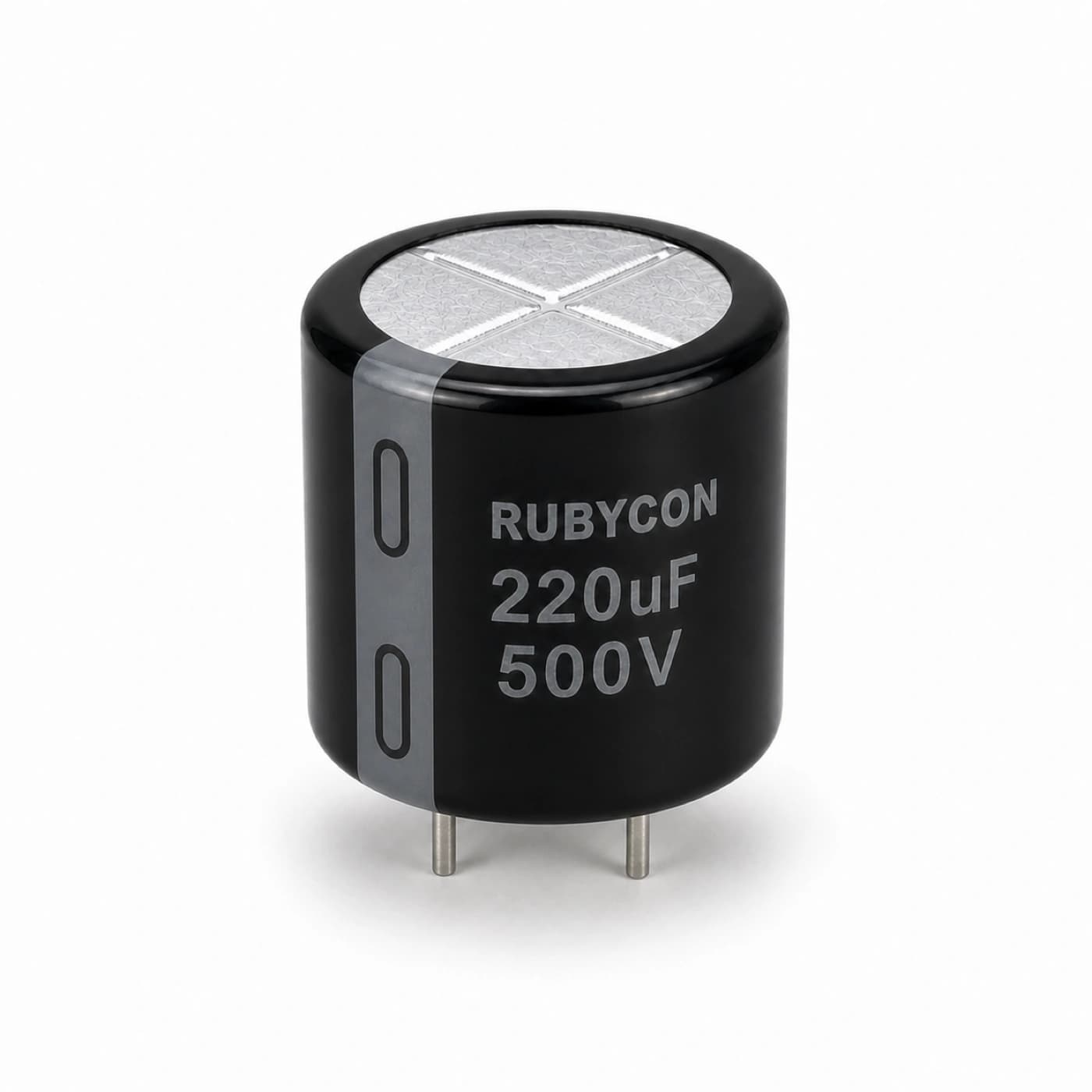 خازن الکترولیتی روبیکن مدل RUBYCON 220uF 500V 30×30mm — تصویر ۲