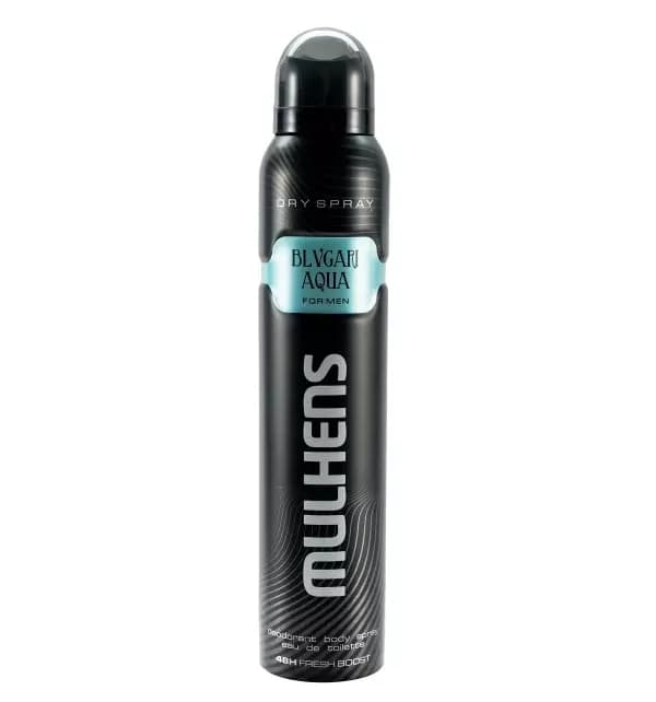 اسپری دئودورانت مردانه مولهنس mulhens مدل Blvgari Aqua