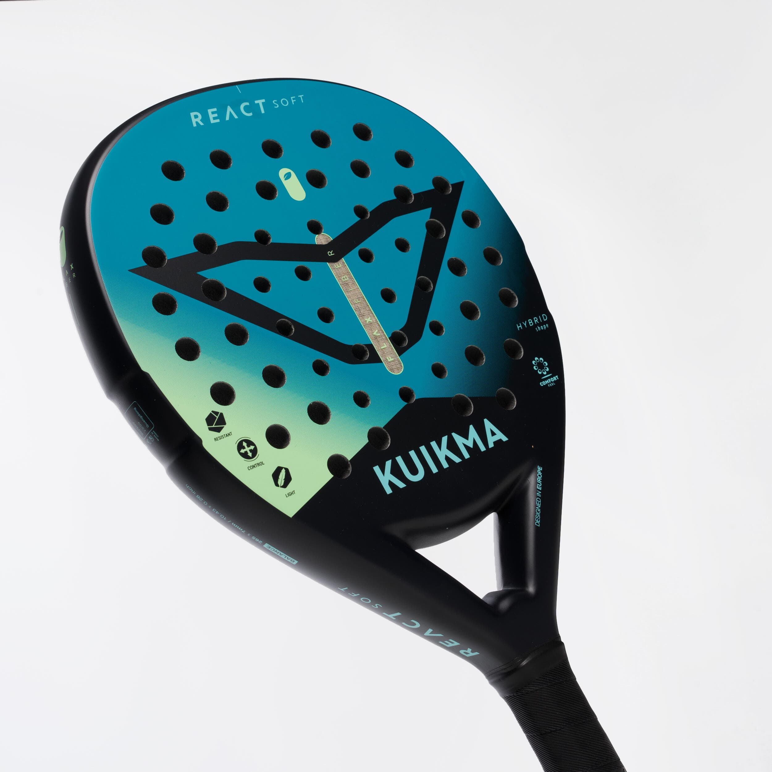 راکت پدل بزرگسال کویکما Kuikma Adult Padel Racket PR REACT SOFT – آبی — تصویر ۸
