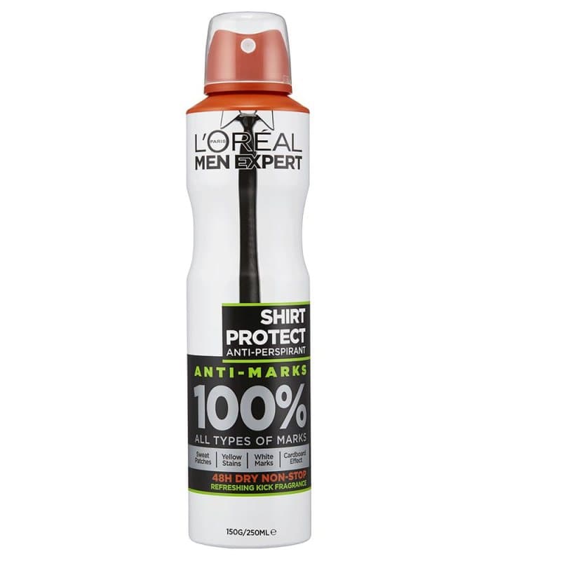 اسپری ضد تعریق مردانه لورآل L’ORÉAL مدل SHIRT PROTECT