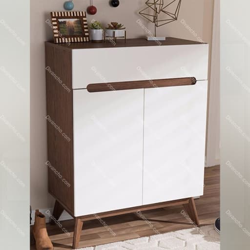 جاکفشی طرح مینیمال پایه چوبی کد DC054 — تصویر ۲