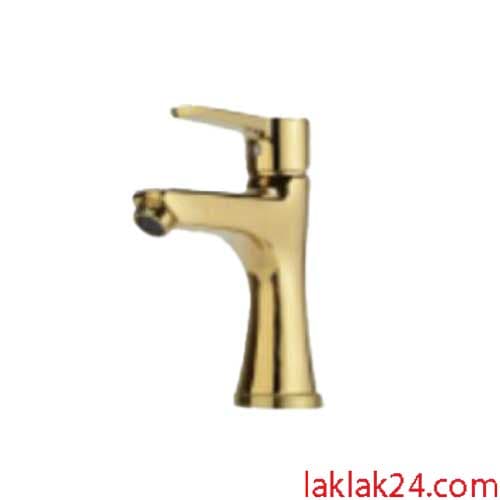 شیر روشویی طلایی آرسو مدل مروارید