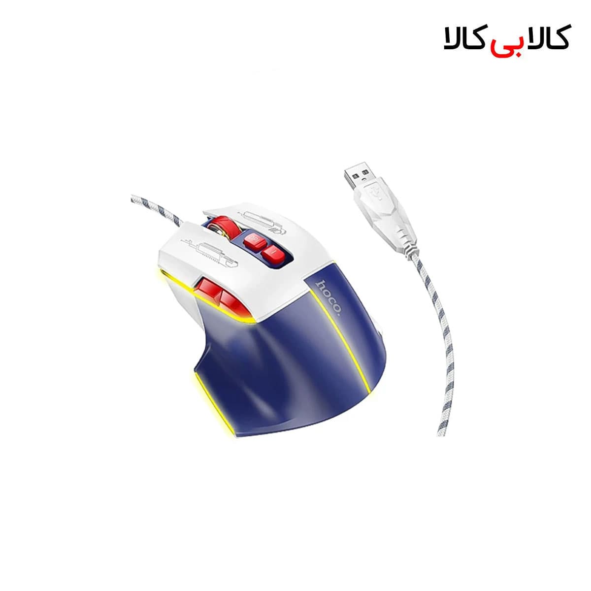 ماوس گیمینگ با سیم هوکو (Hoco) مدل GM31 دقت 3600 DPI و نورپردازی LED — تصویر ۲