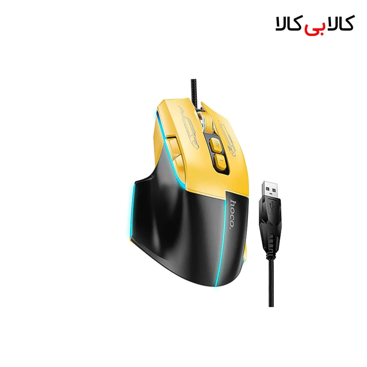 ماوس گیمینگ با سیم هوکو (Hoco) مدل GM31 دقت 3600 DPI و نورپردازی LED