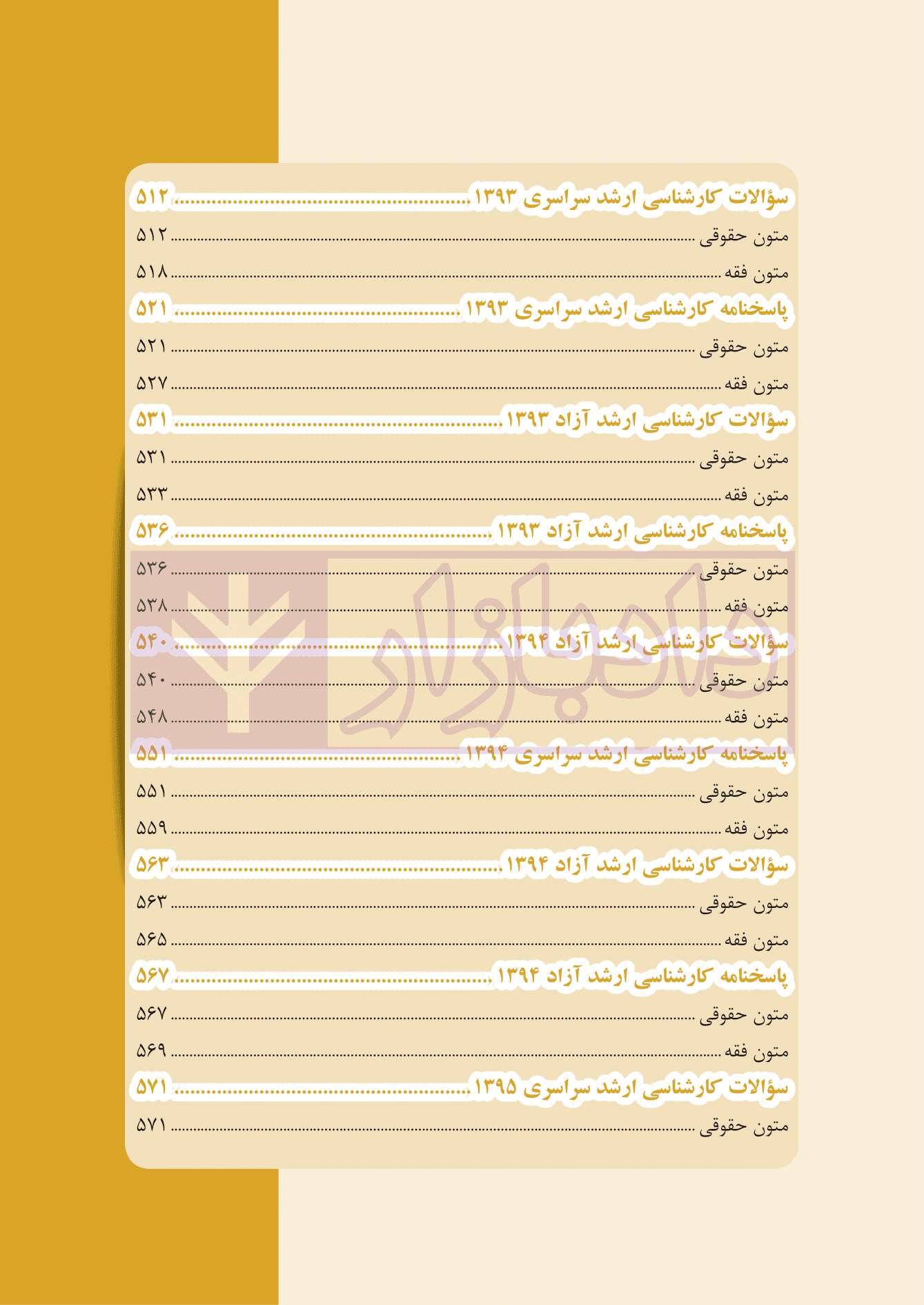 مجموعه پرسش های چهار گزینه ای آزمون های کارشناسی ارشد متون حقوقی و متون فقه — تصویر ۸
